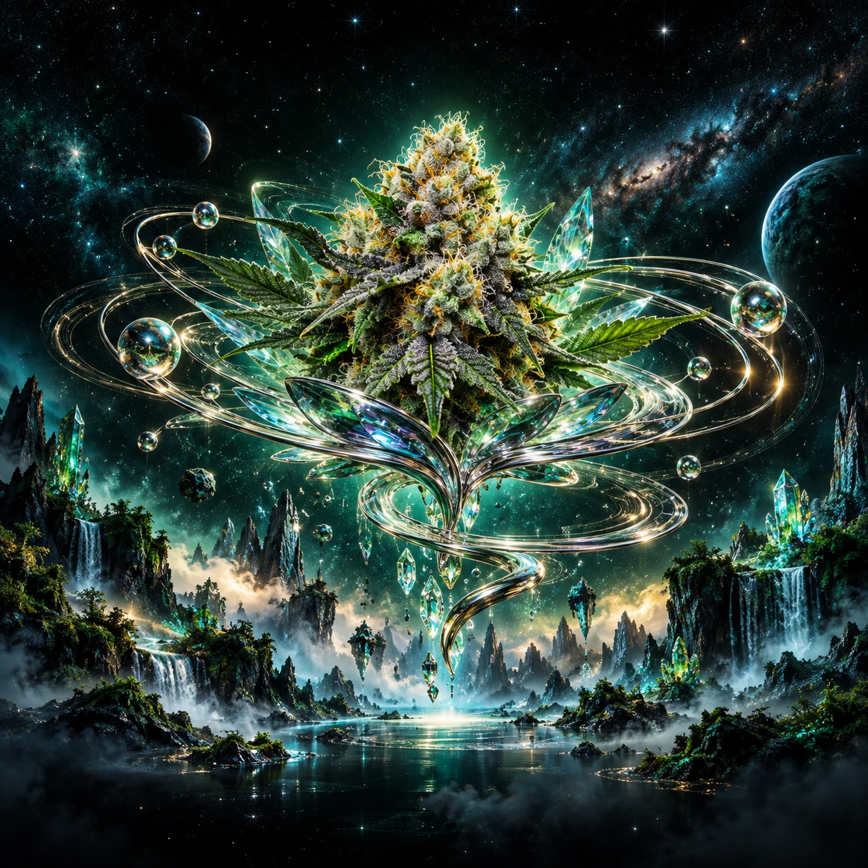 Univers botanique illustré de Amnesia CBD